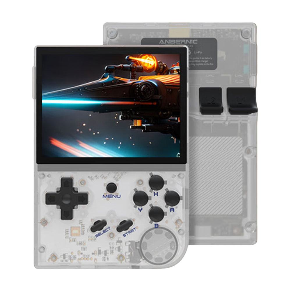 цена Портативная игровая консоль Anbernic RG35XX, 256 МБ/64 ГБ, ARM Cortex-A9, прозрачный белый