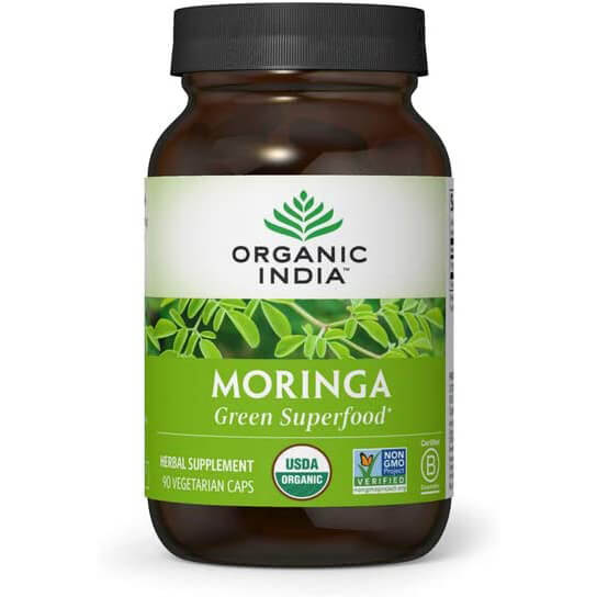 цена Моринга Organic India, 90 вегетарианских капсул