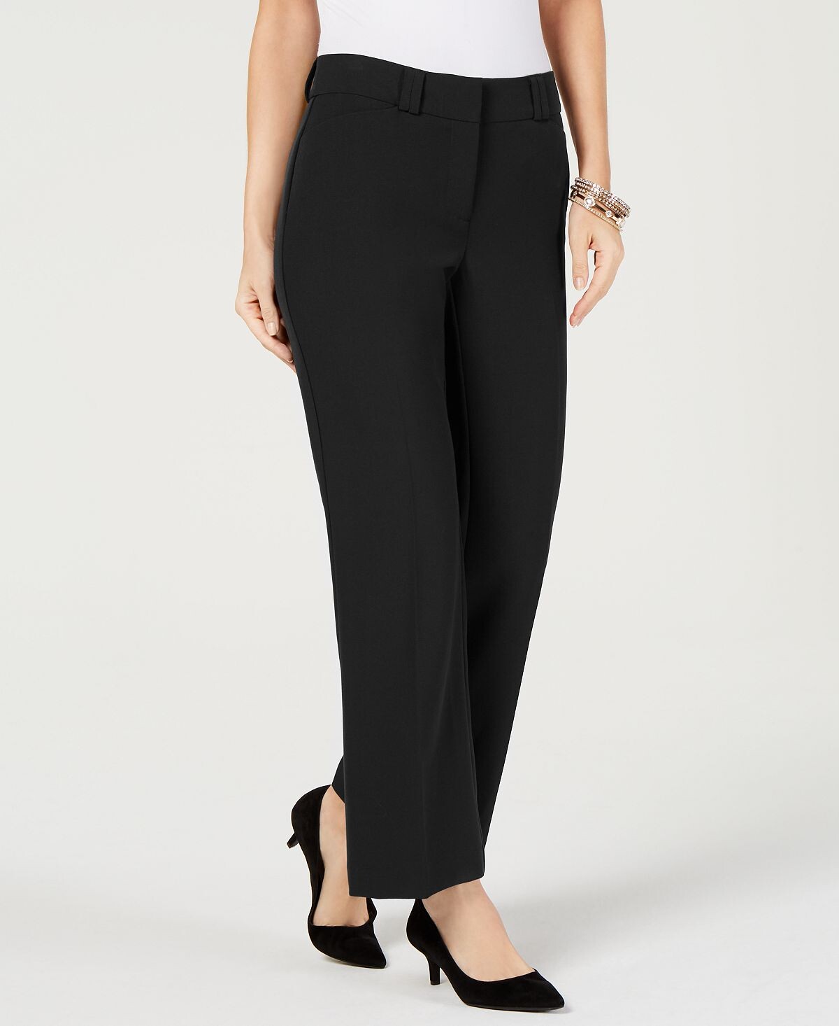 

Брюки curvy bootcut, стандартная, короткая и длинная длина, созданные для macy's Alfani, мульти, Черный