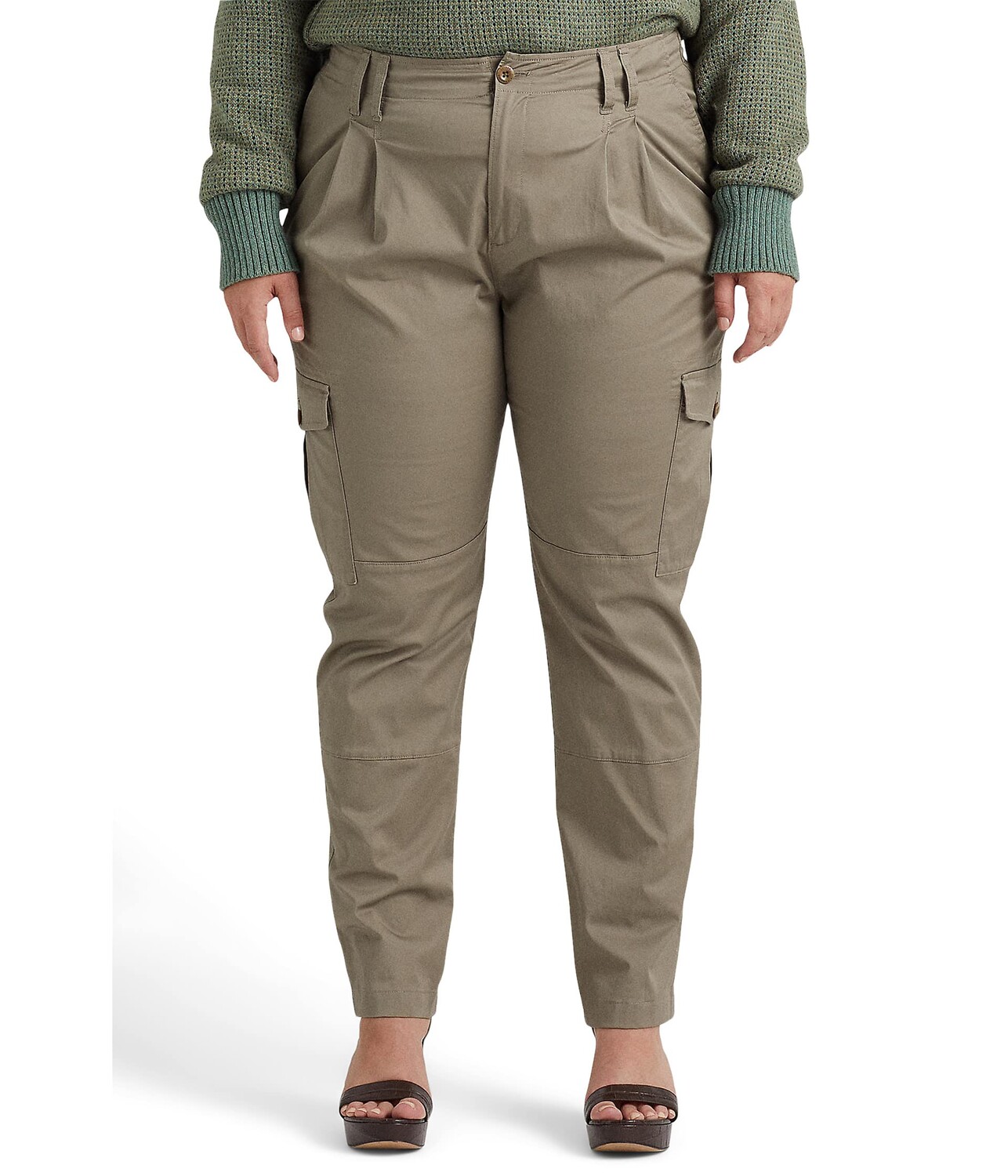 

Брюки карго LAUREN Ralph Lauren, Plus Size Micro-Sanded Twill Cargo Pants