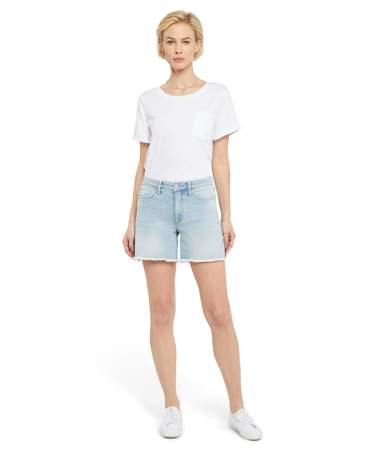 

Шорты NYDJ, High-Rise A-Line Shorts Fray Hem in Dunes
