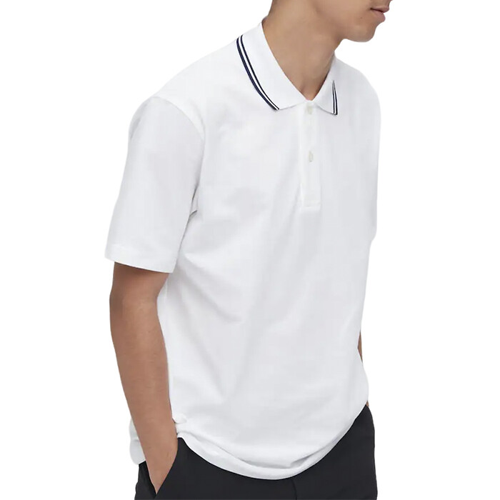 

Рубашка-поло Uniqlo Dry Pique Contrast Tip, белый