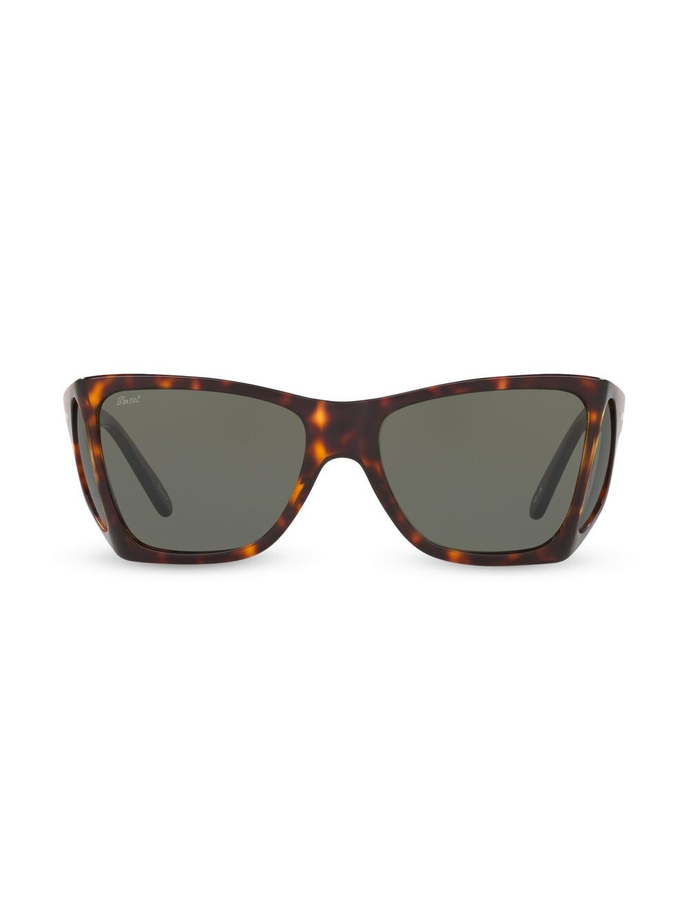 

Солнцезащитные очки в квадратной оправе Havana 57 мм Persol, коричневый