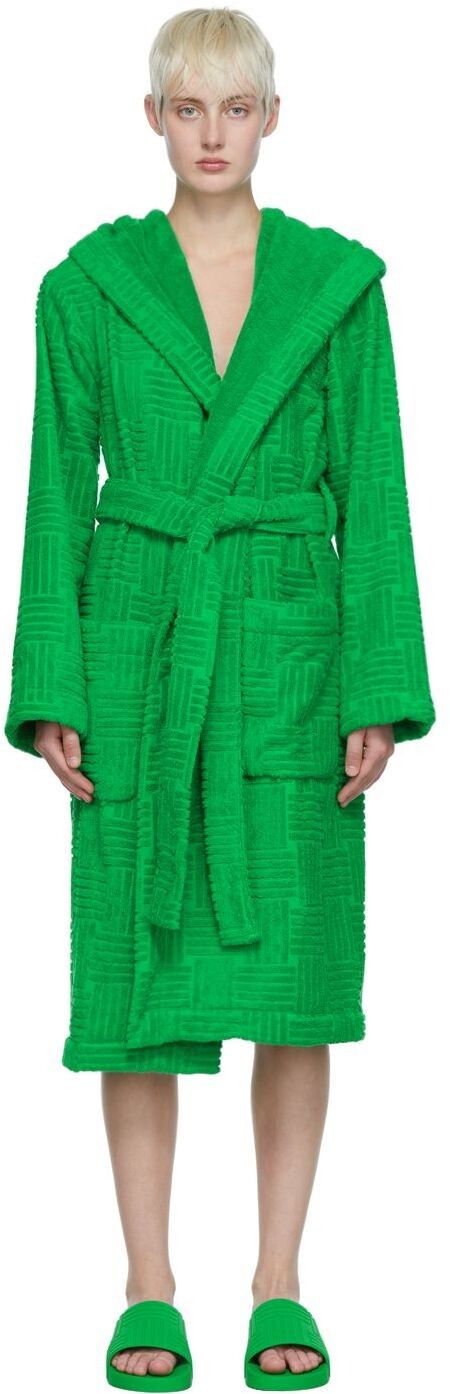 

Зеленый хлопковый халат Bottega Veneta