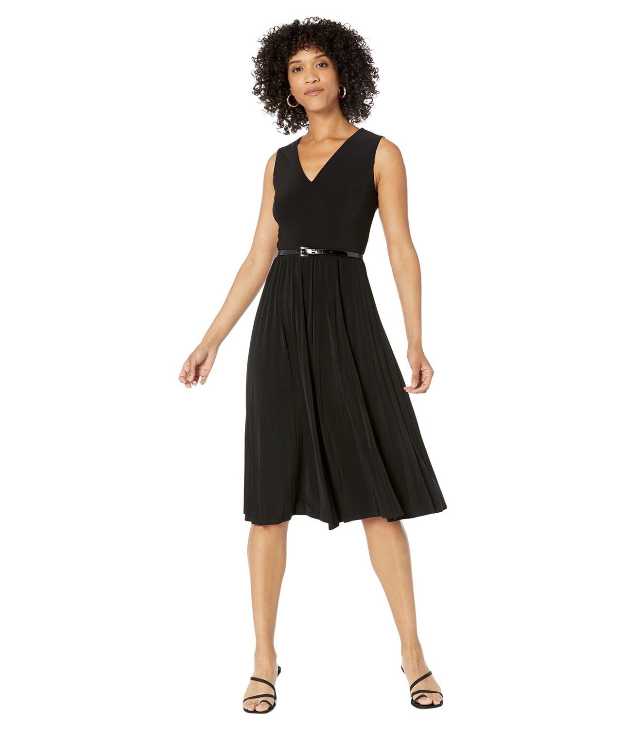 

Платье Tommy Hilfiger, Sleeveless Pleated Dress with Belt