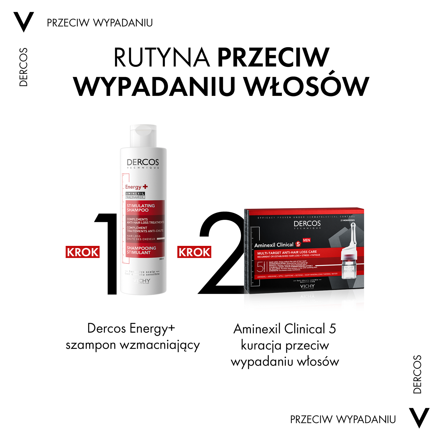 Комплексное средство против выпадения волос. Vichy Dercos Aminexil Intensive 5 для женщин как использовать.