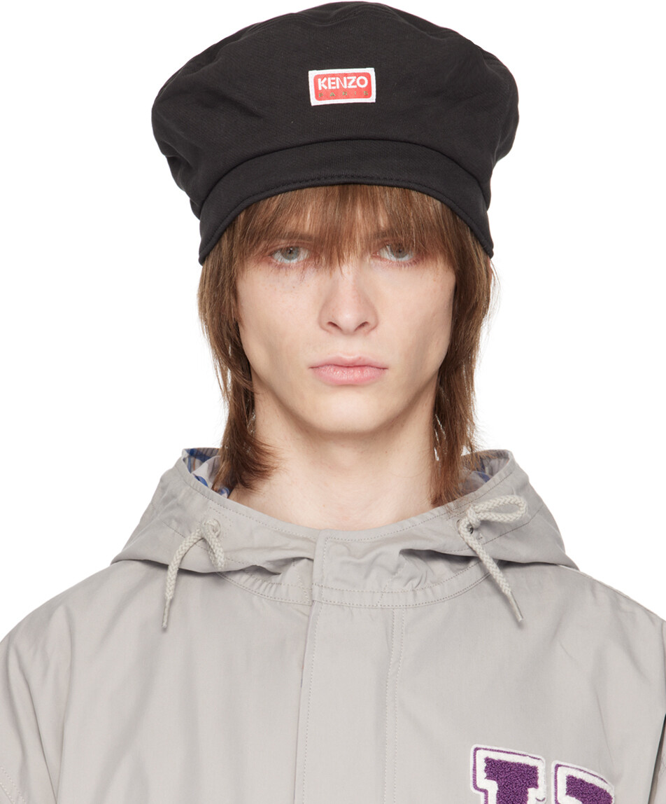 

Черный берет Kenzo Paris с логотипом