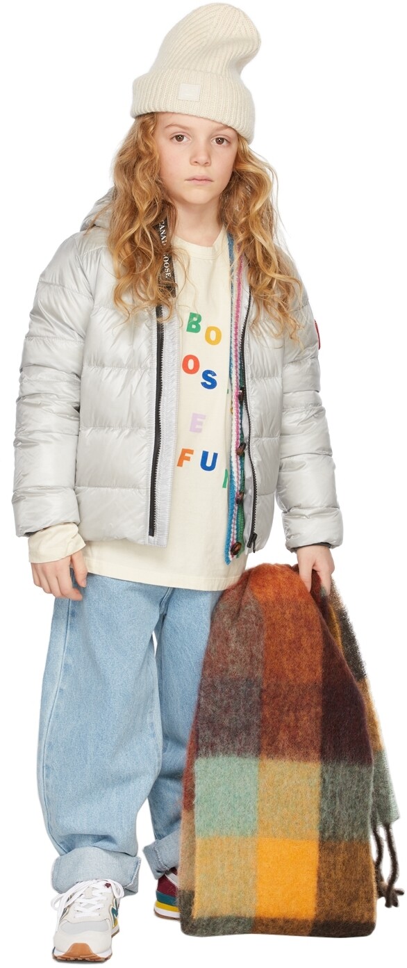 

Детская серебряная пуховая куртка с капюшоном Crofton Canada Goose Kids