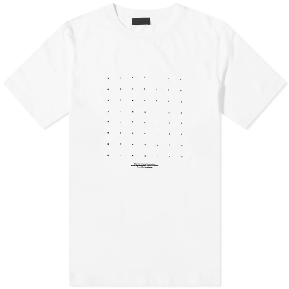 

Футболка Moncler Grid Logo Tee, Белый