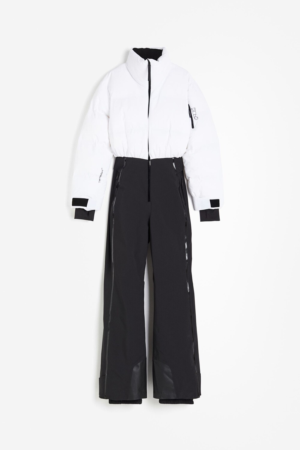 

Утепленный комбинезон H&M ThermoMove Padded Ski, белый/черный
