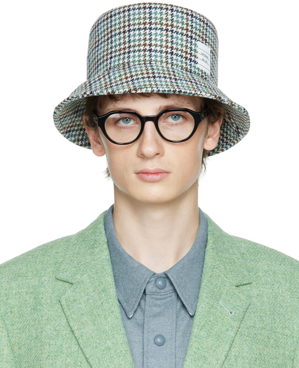 

Синяя панама с узором \гусиные лапки\"" Thom Browne