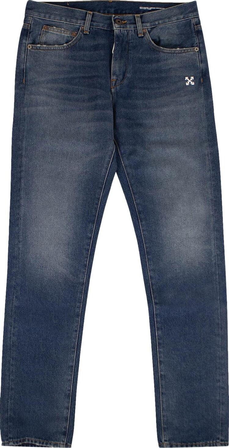 

Джинсы Off-White Diag Stripes Slim Fit Jeans 'Blue', синий
