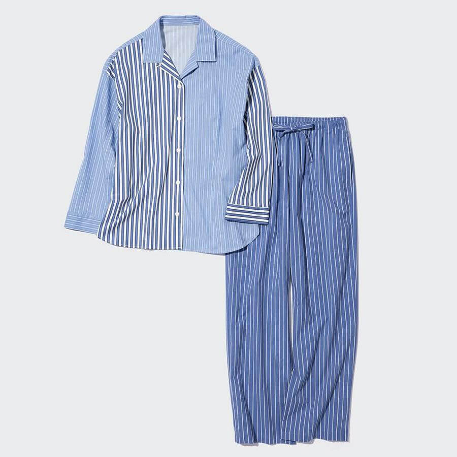 

Пижама Uniqlo Soft Stretch Long Sleeved, голубой (Размер XL)