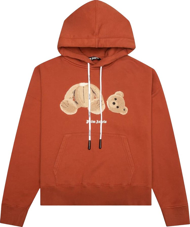 Худи Palm Angels PA Bear Hoodie 'Red/Brown', красный - фото