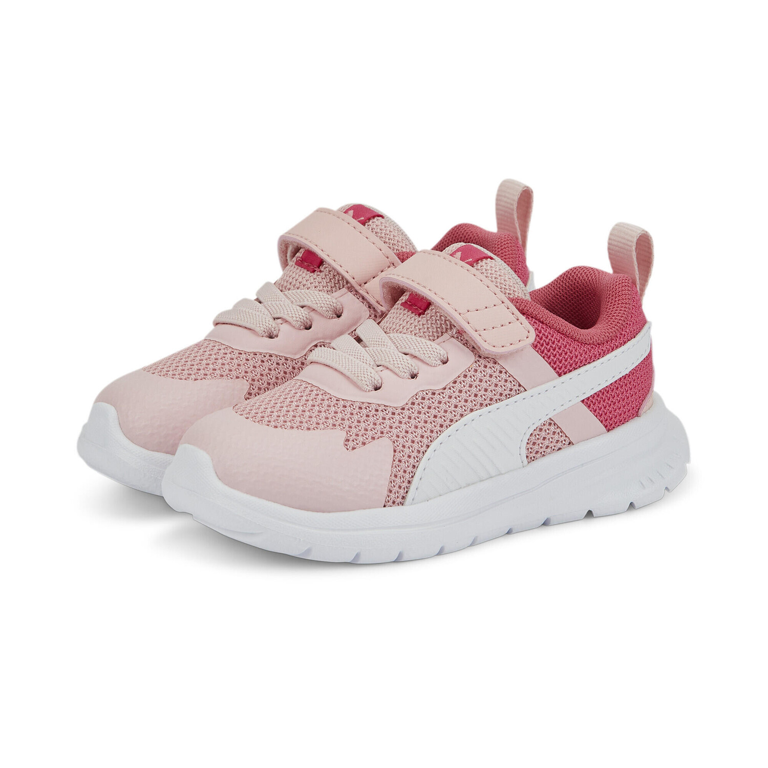

Сетчатые детские кроссовки Courtflex V2 PUMA, белый/фиолетовый/фиолетовый
