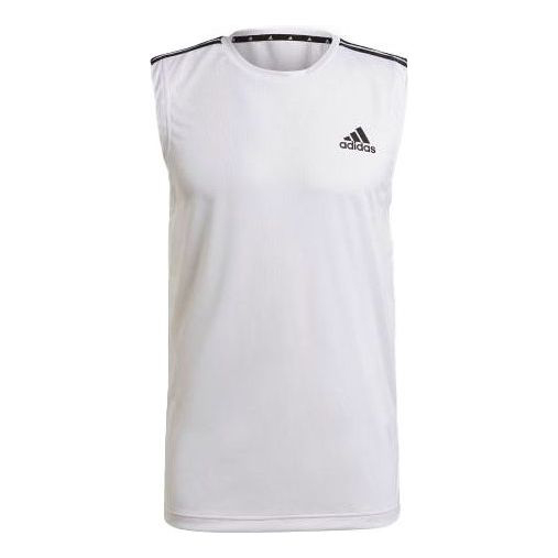top vest white size m Майка Adidas M 3s Tk Logo Sports Training Breathable Vest White, Белый