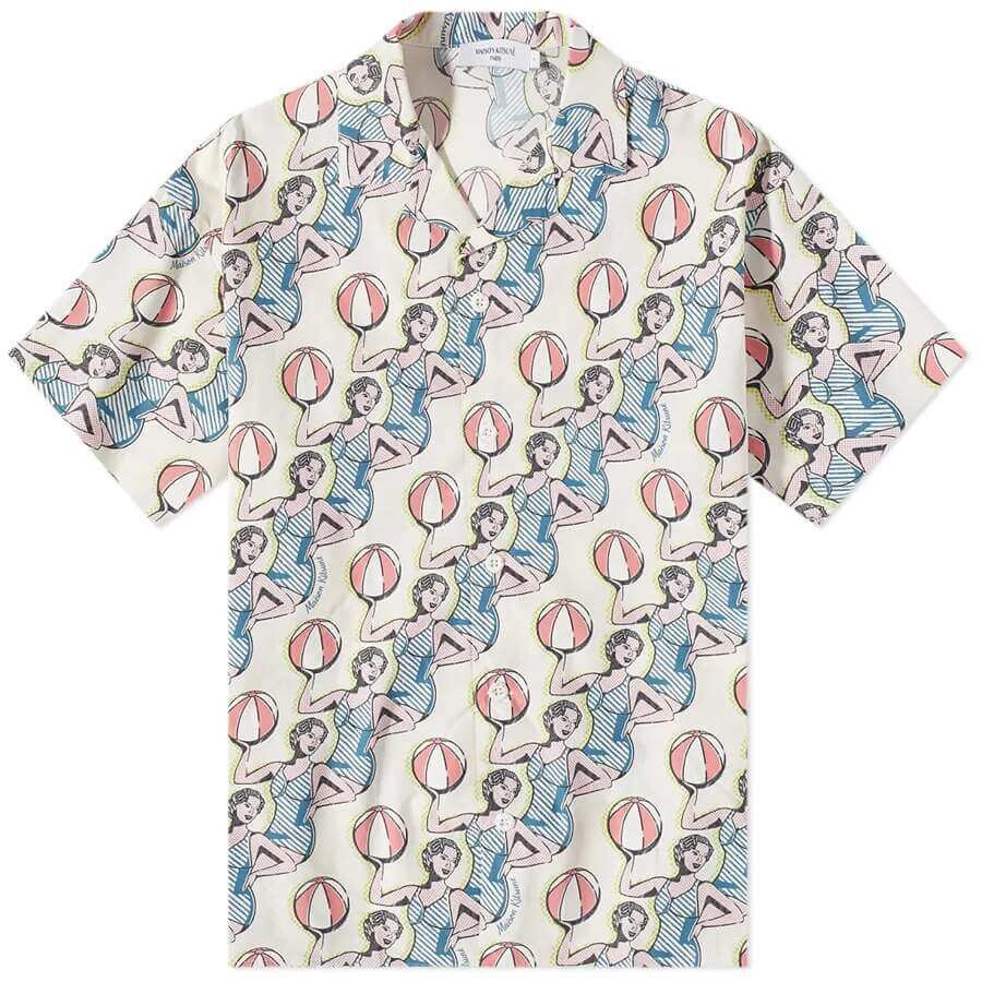 

Рубашка Maison Kitsune Dancing Girls, мультиколор
