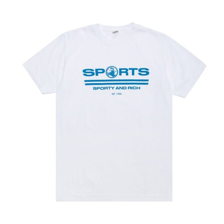 

Футболка Sporty & Rich Sports T-Shirt 'White/Ocean', белый