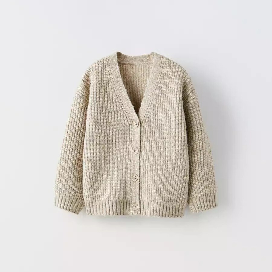 

Кардиган ZARA Long Sleeve V-Neck, бежевый