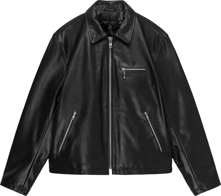 

Куртка Stussy Leather Bing Jacket 'Black', черный