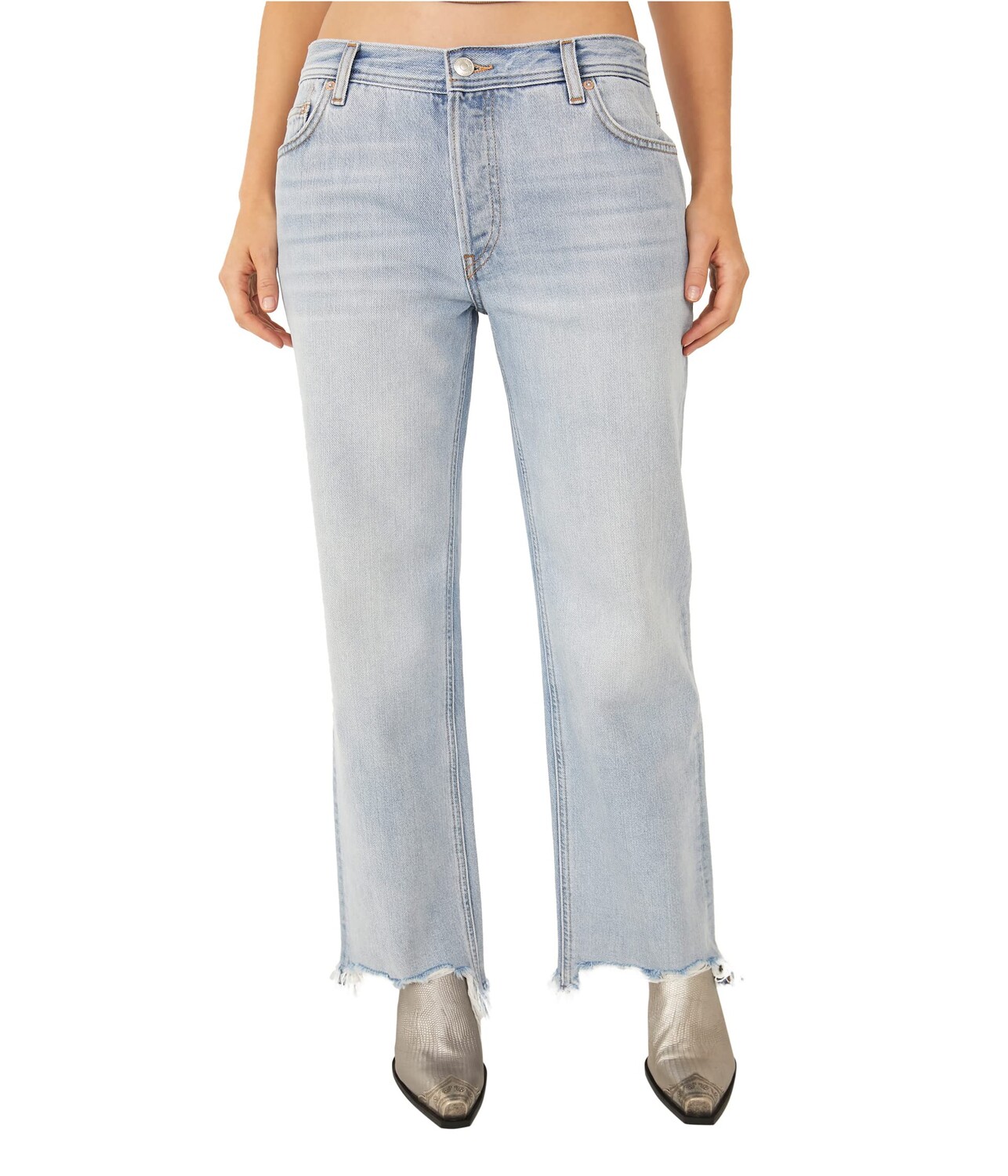 

Джинсы Free People, We The Free Maggie Mid-Rise Straight Leg