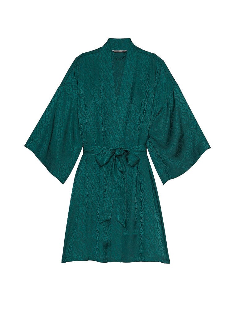 

Халат Victoria's Secret The Tour '23 Icon Satin, изумрудно-зеленый