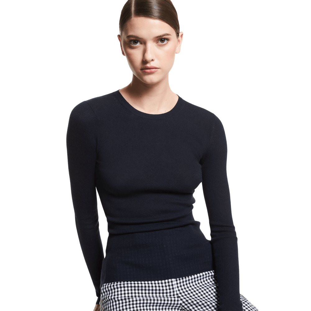 Свитер Michael Kors Hutton Featherweight Cashmere, темно-синий - фото