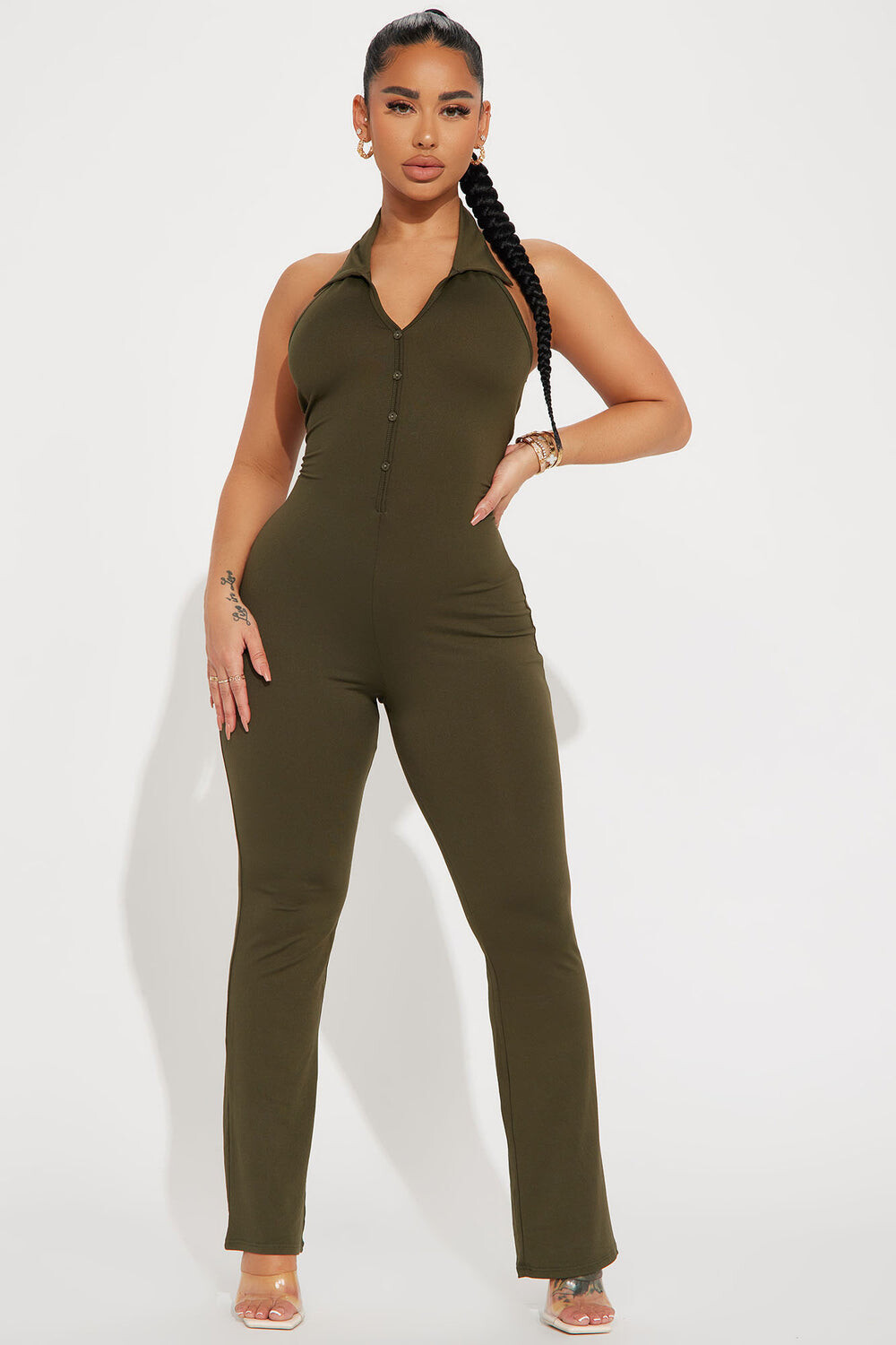 

Комбинезон Fashion Nova JR46050, оливковый