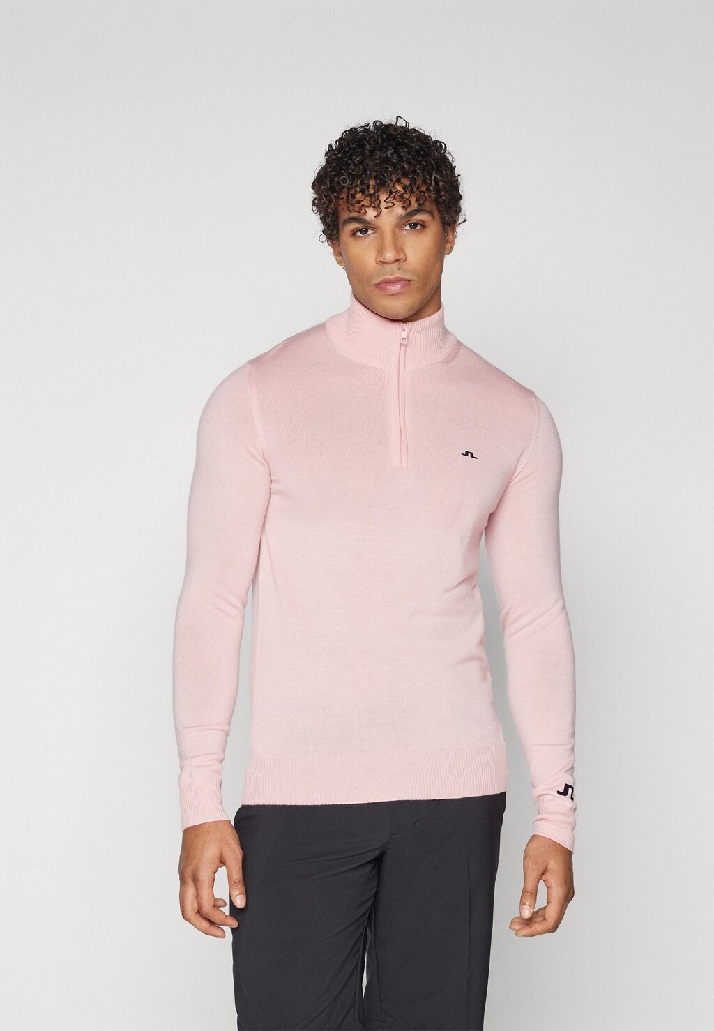 

Вязаный свитер KIAN ZIPPED SWEATER J.LINDEBERG Sports, цвет powder pink