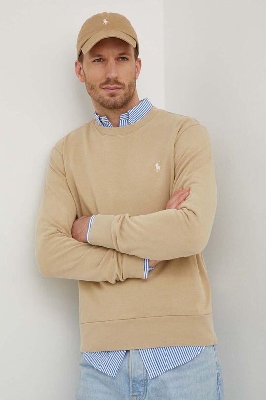 

Хлопковая толстовка Polo Ralph Lauren, бежевый