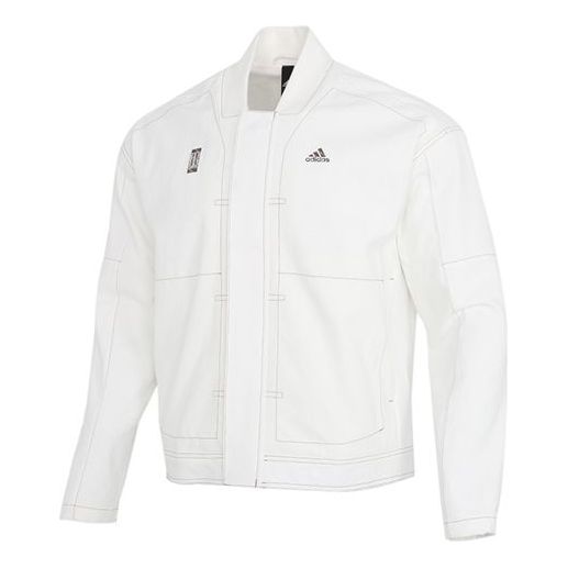 Куртка adidas Wj Jkt Denim Series Casual Sports Woven Jacket White, белый куртка adidas wj knit woven jacket ia8128 серый