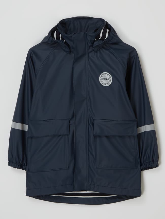 Пальто со съемным капюшоном модель Писарой - непромокаемое reima, темно-синий