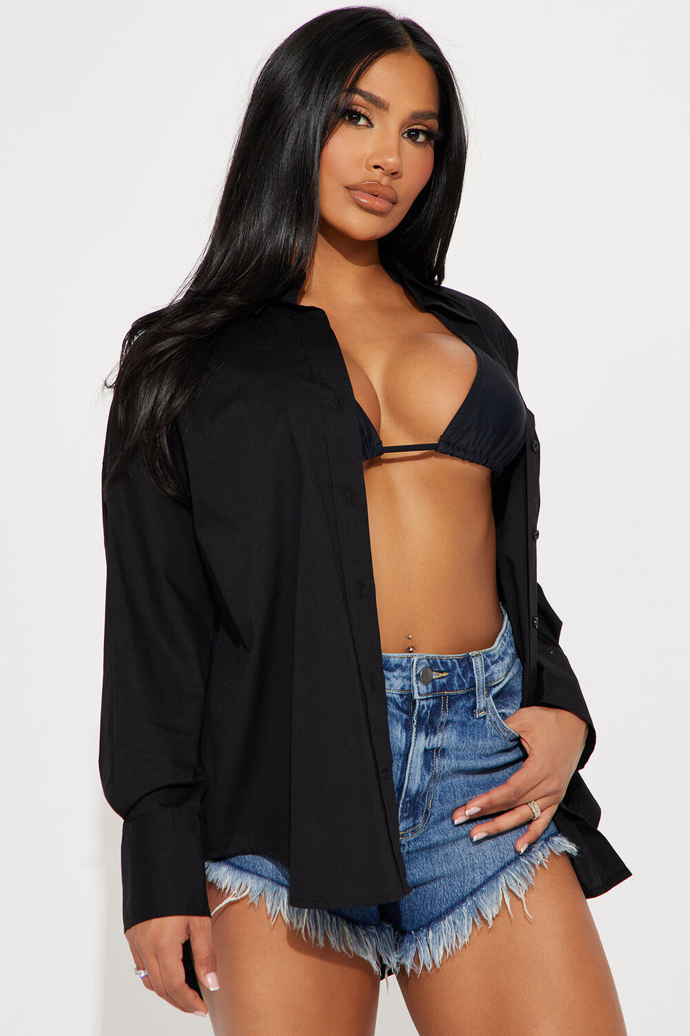 

Рубашка Fashion Nova IT10773, черный