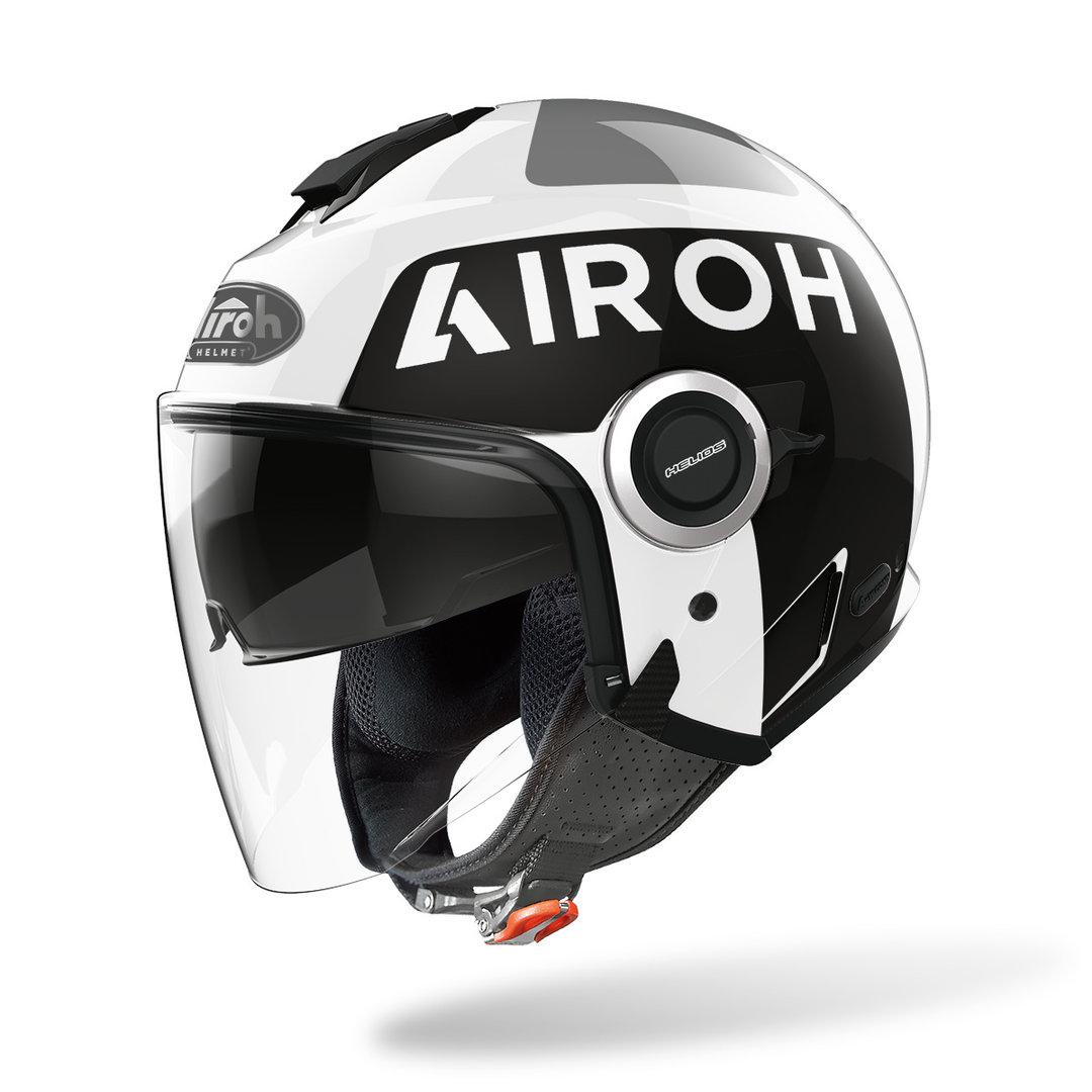 Шлем Airoh Helios Up реактивный, черный/белый шлем airoh helios up реактивный серый розовый