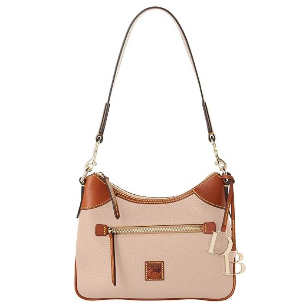 

Сумка Dooney & Bourke Handbag Pebble Grain Small Hobo, бежевый/коричневый