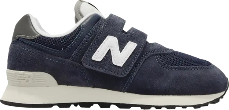 

Кроссовки New Balance 574 New-B Hook & Loop Little Kid Wide 'Navy', синий