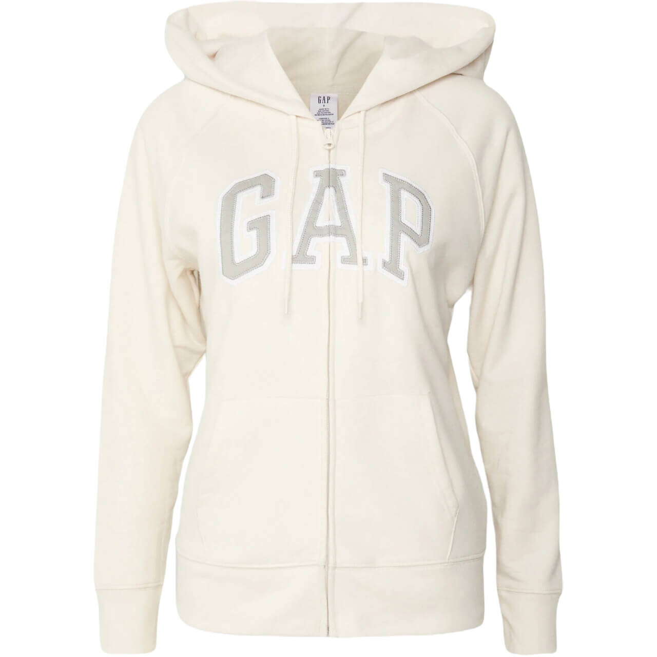 

Толстовка на молнии GAP, кремовый/серый