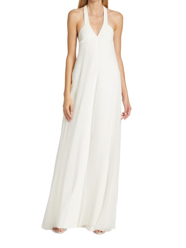 

Комбинезон ori из креп-шифона Halston Chalk