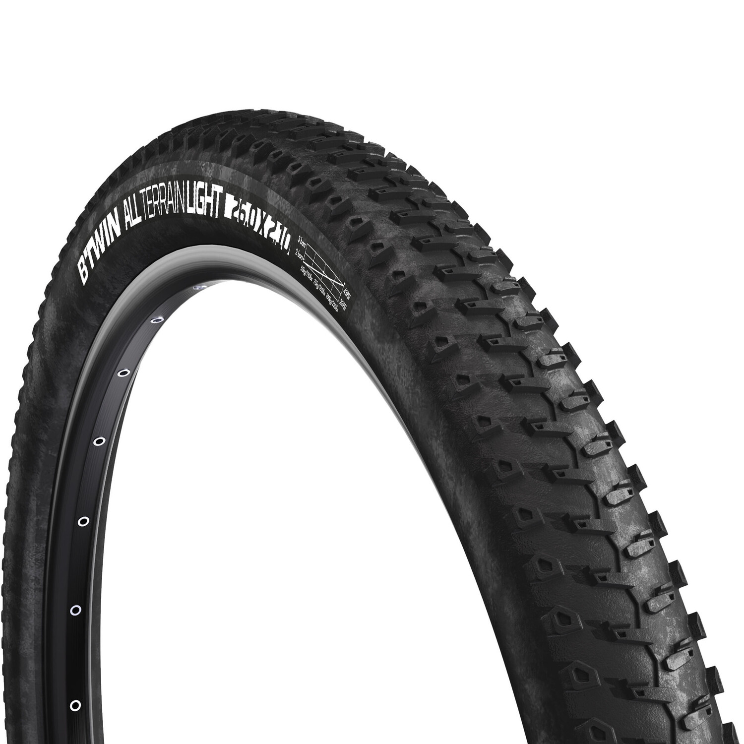 Складная покрышка MTB All Terrain 9 Speed ​​26×2.1 (54-559) Tubeless Ready ROCKRIDER