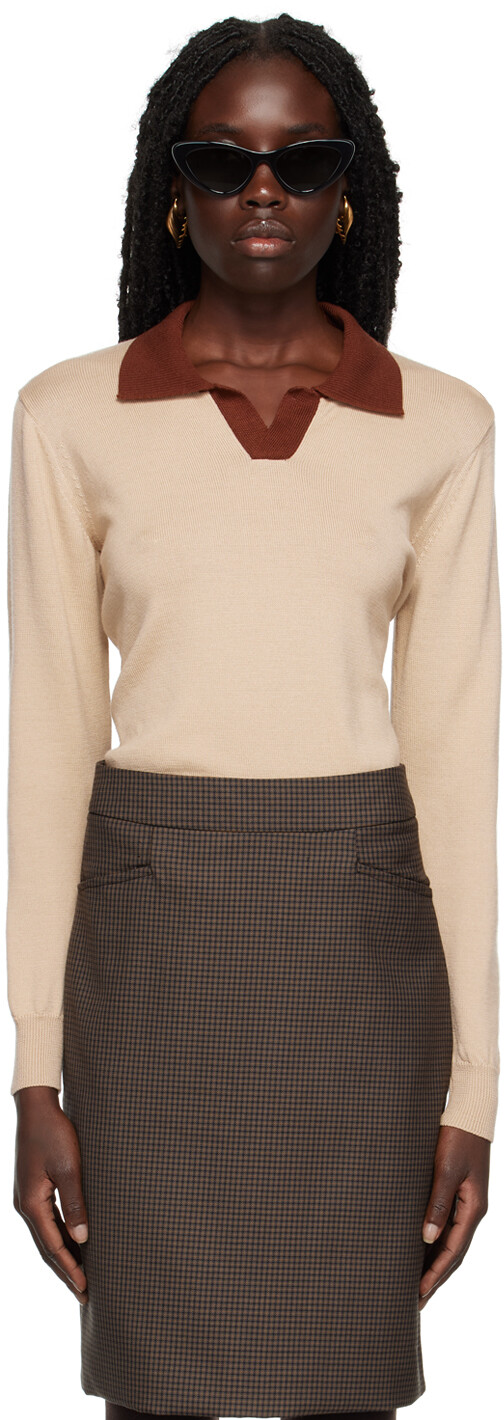 

Поло SSENSE Exclusive Beige Contrast Ernest W. Baker