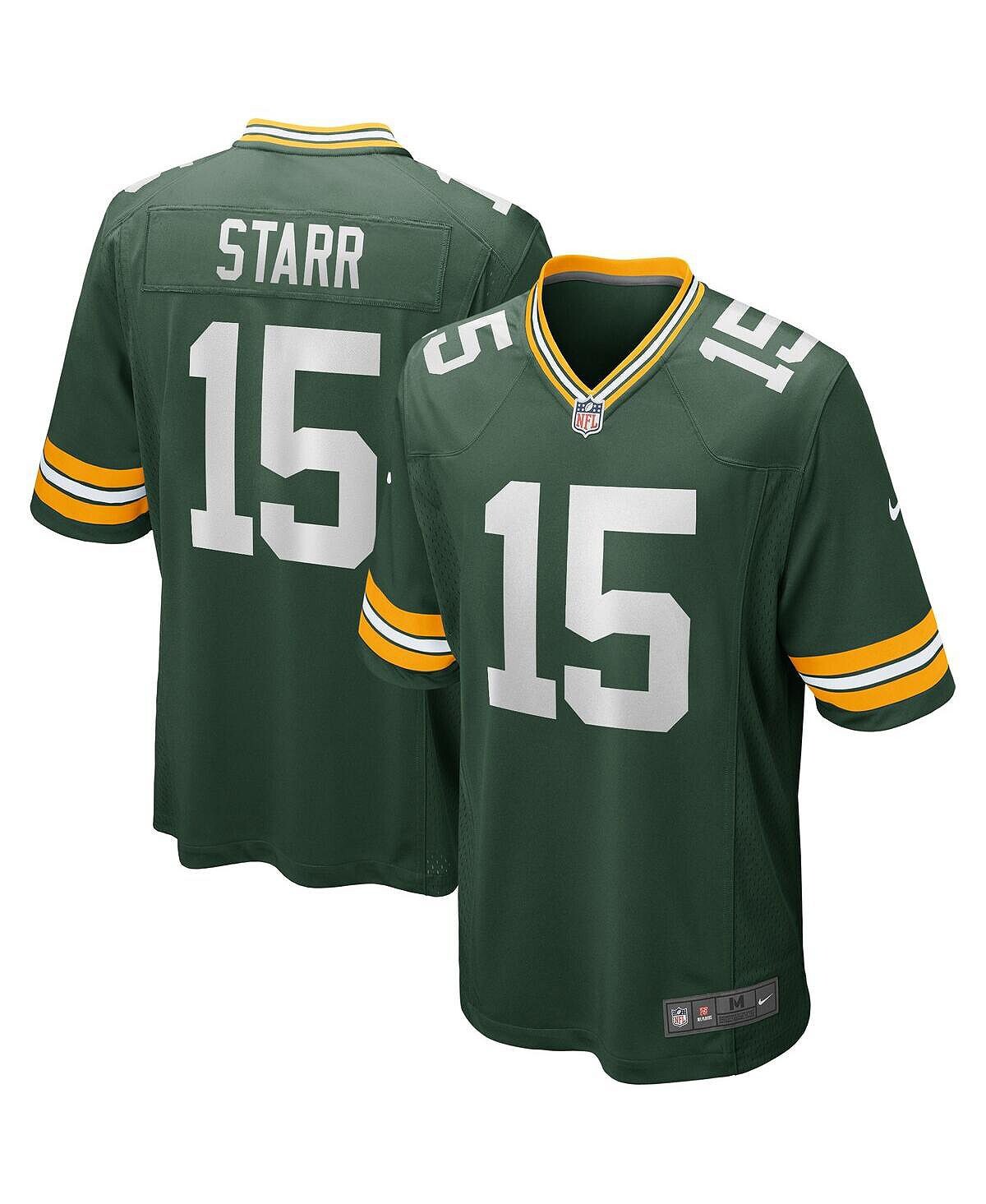 Мужская футболка bart starr green green bay packers game для пенсионеров  Nike, зеленый