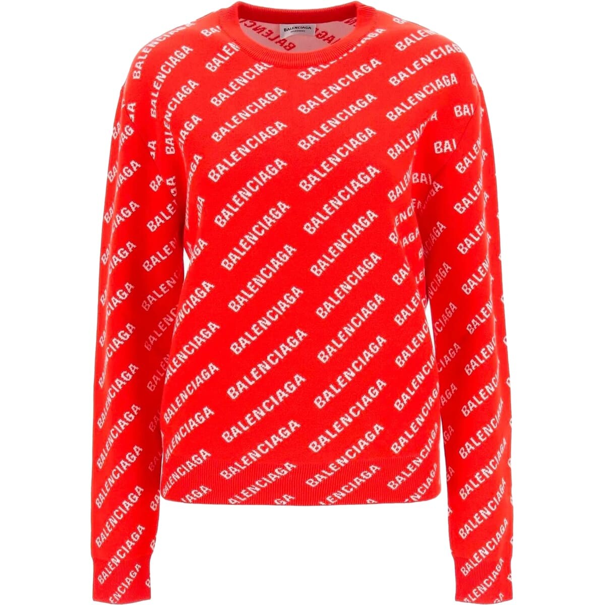 

Свитшот Balenciaga All Over Logo, красный