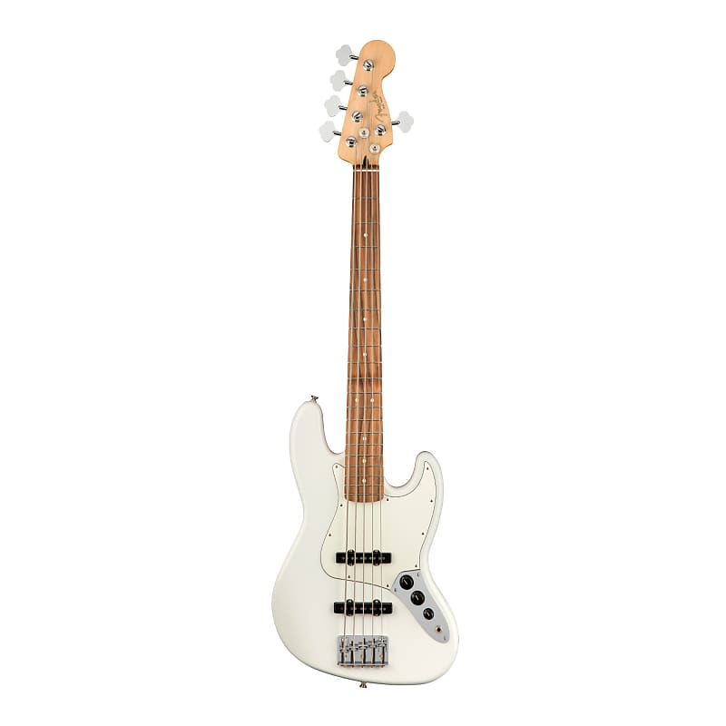 Fender Player Jazz Bass V 5-струнная электрическая бас-гитара (правая рука, полярно-белый) Fender Player Jazz Bass V 5-String Electric Bass Guitar (Polar White)