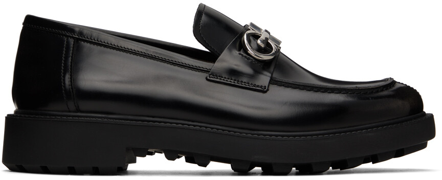 

Черные лоферы Gancini Ferragamo