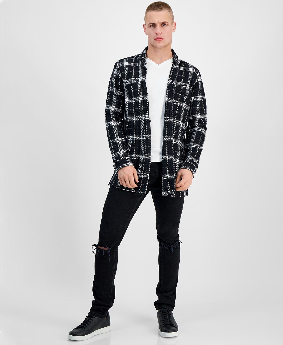

Мужская куртка-рубашка colon classic-fit в клетку, созданная для macy's INC International Concepts, мульти