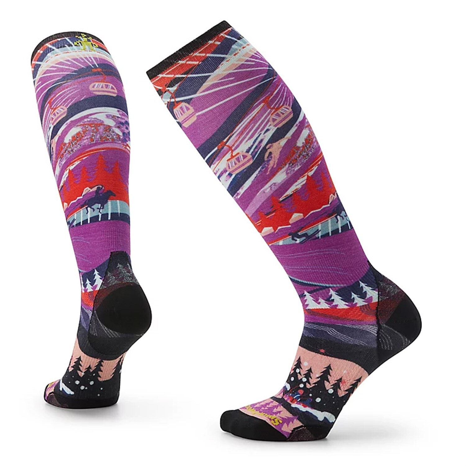 

Носки Smartwool Zero Cushion Skication, фиолетовый / черный / голубой