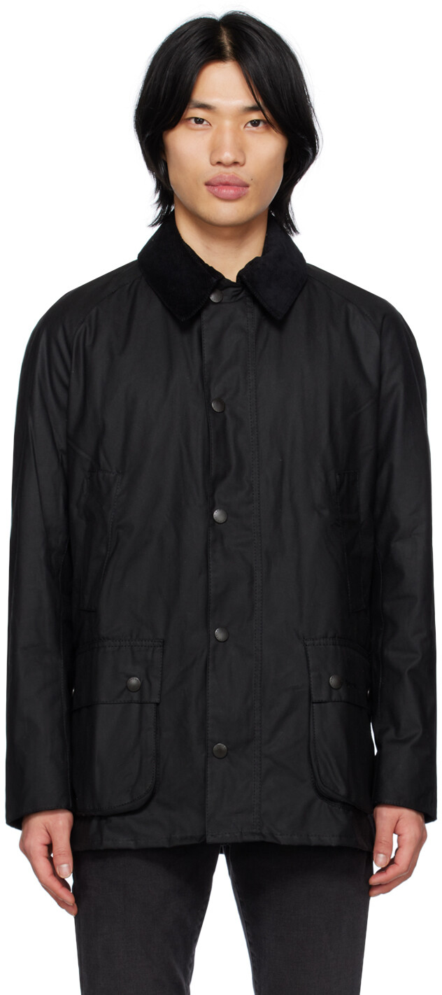 

Черная восковая куртка Ashby Barbour