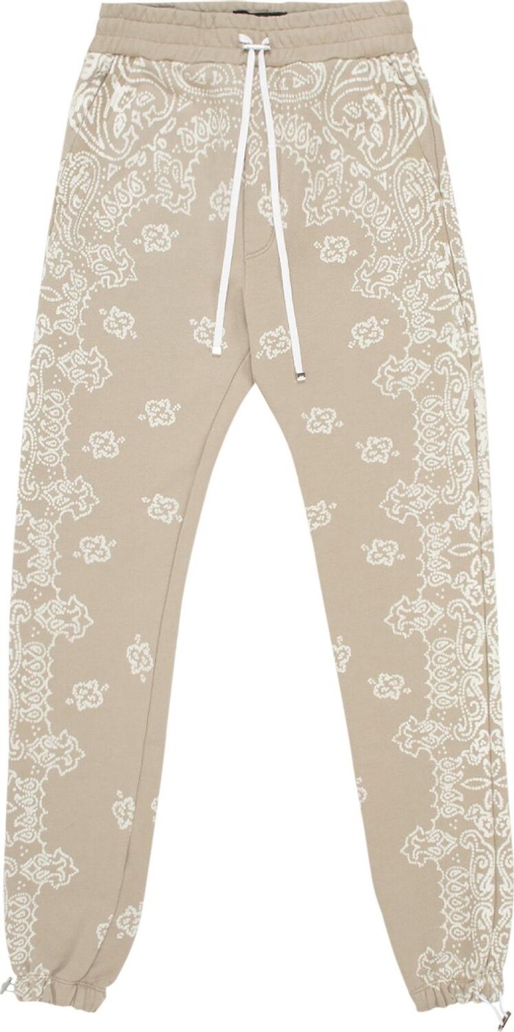 

Спортивные брюки Amiri Bandana Bleach Sweatpants 'Crockery', загар