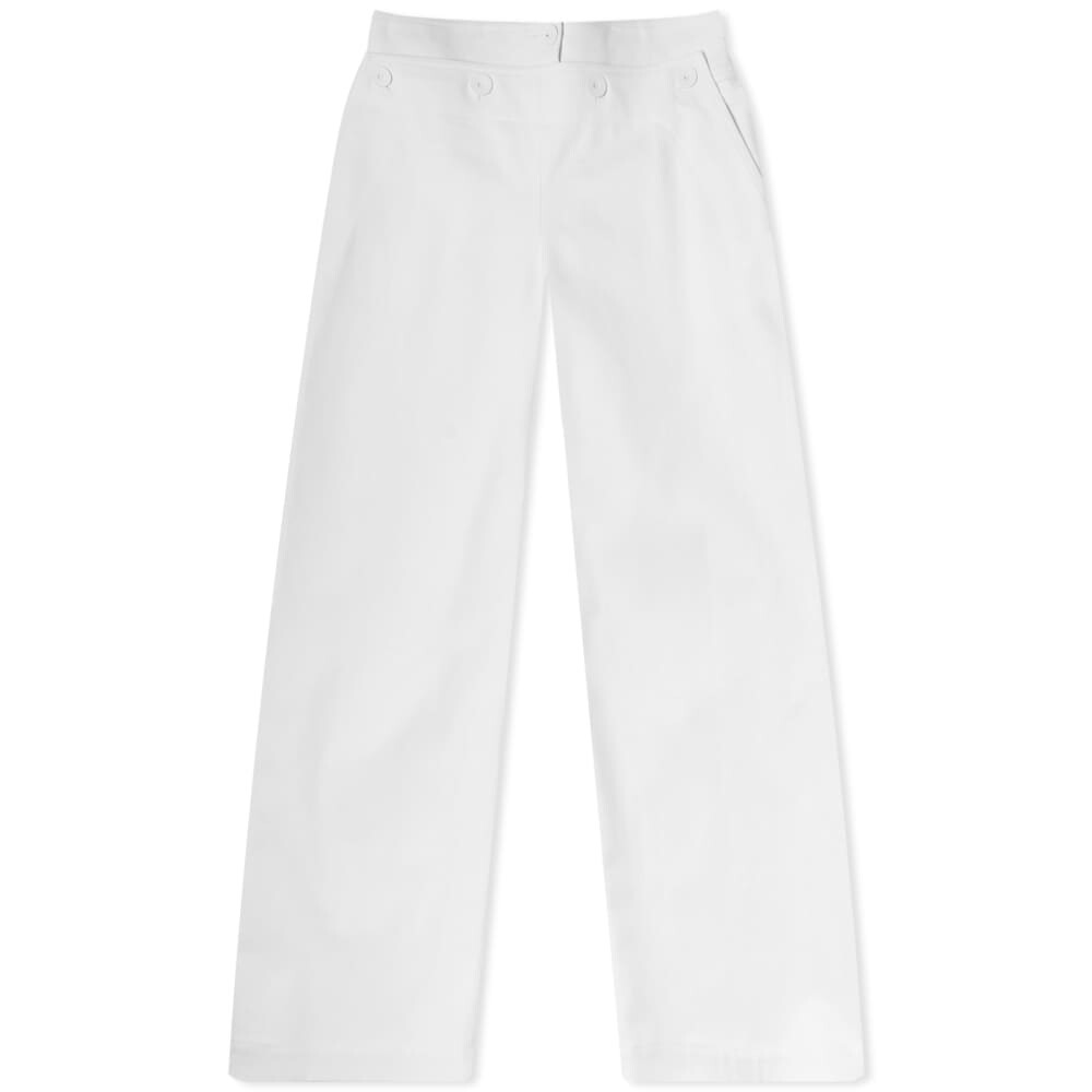 

Брюки Max Mara Lampara Button Front Long Trouser, Белый