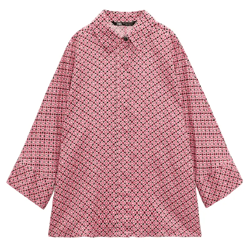

Рубашка Zara Geometric Print, разноцветный